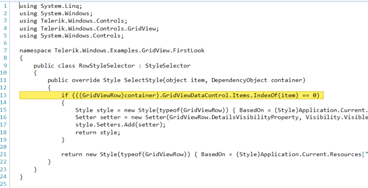 WinForms RadSyntaxEditor Execution Line Highlighting