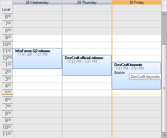 WinForms RadScheduler Office2007Silver
