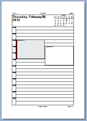 WinForms RadScheduler SchedulerDailyPrintStyle