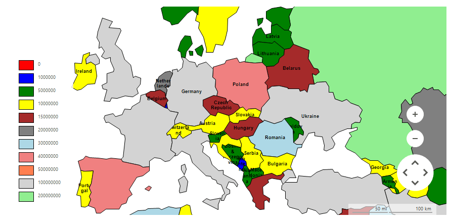 WinForms RadMap Choropleth Colorization
