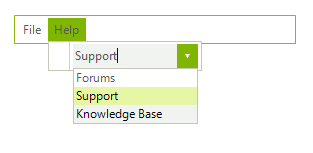 WinForms RadMenu Getting Started Sample
