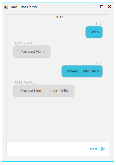 WinForms RadChat Azure Chat Bot Sample
