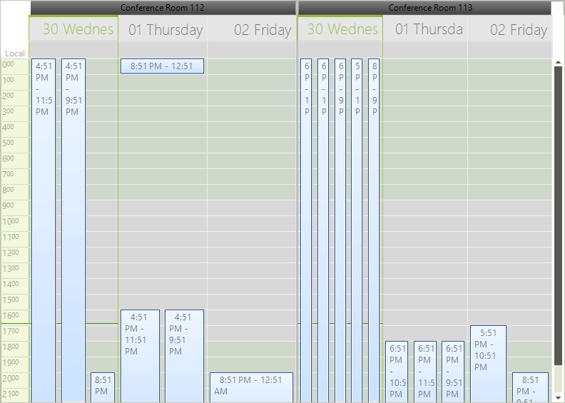 WinForms RadScheduler Equal Width