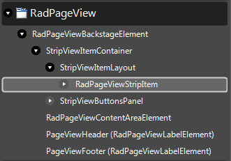 WinForms RadPageView PageViewStripItem