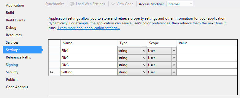 WinForms RadRibbonBar Application Settings