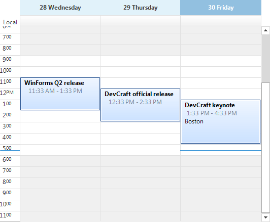 WinForms RadScheduler Office2013Light