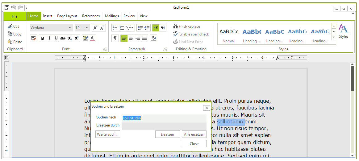 WinForms RadRichTextEditor RichTextBoxLocalizationProvider