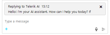 WinForms RadChat Reply Preview