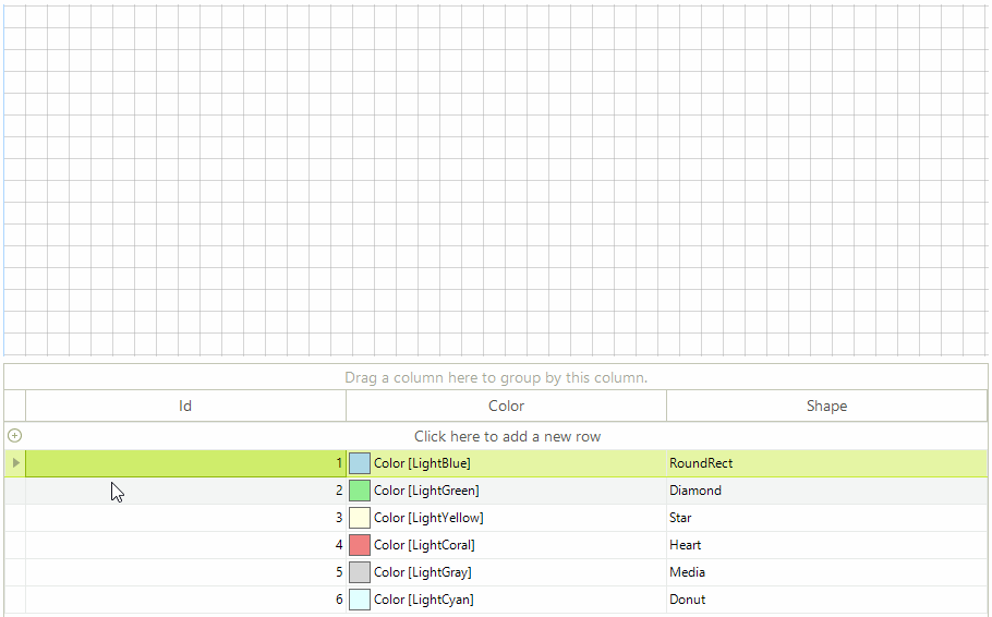 WinForms RadDiagram Grid to Diagram Drag and Drop