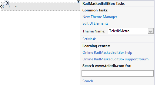 WinForms RadMaskedEditBox Smart Tag
