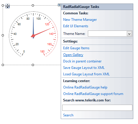 WinForms RadRadialGauge Change Style