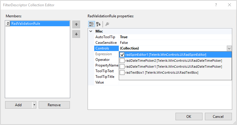 WinForms RadValidationProvider Add RadValidationRule