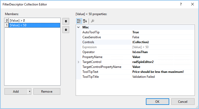 WinForms RadValidationProvider Second RadValidationRuleWithTargetControl with RadSpinEditor