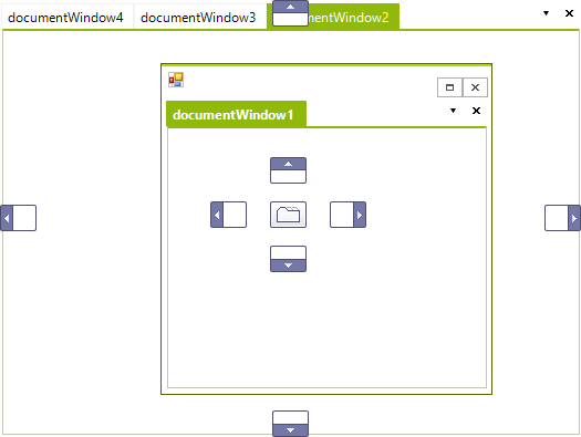 WinForms RadDock DockingGuidesTemplate Office 2010