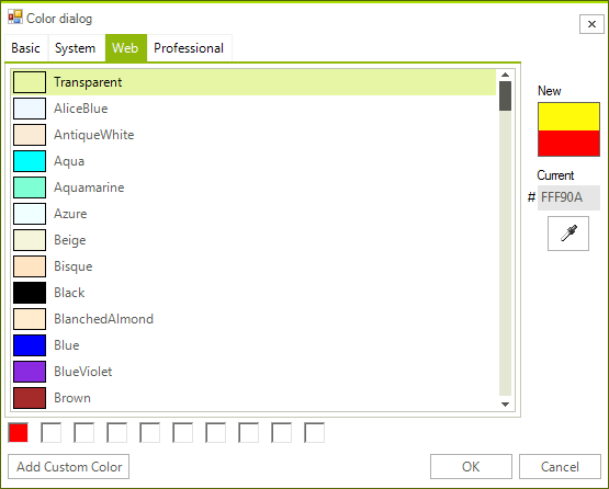 WinForms RadColorDialog Usability Web