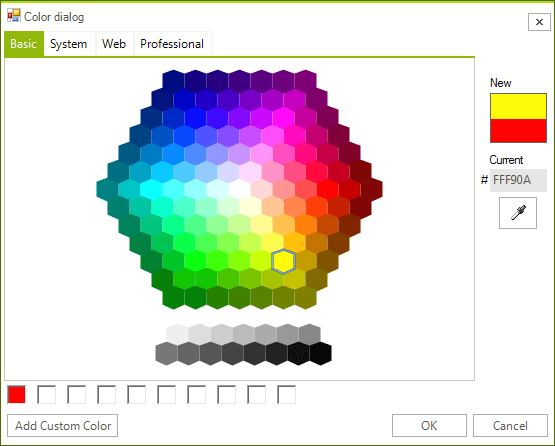 WinForms RadColorDialog Usability Basic