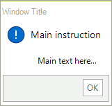 WinForms RadTaskDialog Information