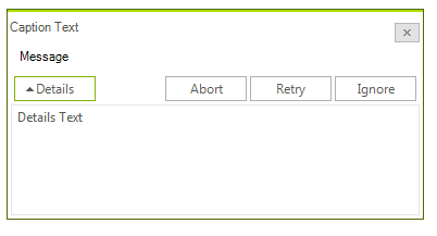 WinForms RadMessageBox Details Section