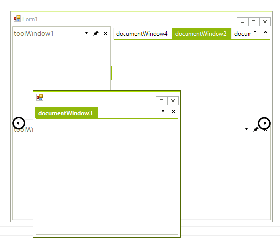WinForms RadDock Only DockPositionLeft and DockPositionRight are available