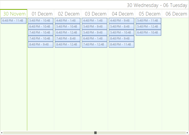 WinForms RadScheduler Equal Width