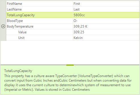 WinForms RadPropertyGrid TotalLungCapacity Property
