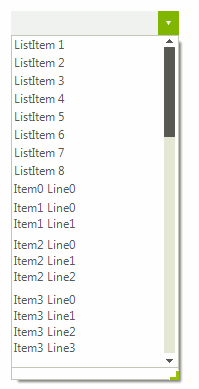 WinForms RadDropDownList Custom Height for Each Item