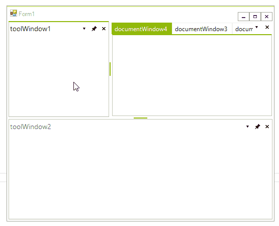 WinForms RadDock Dock window inside floating window