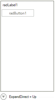 WinForms RadCollapsiblePanel RadDirection Up