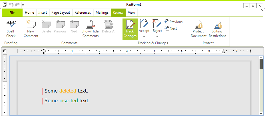 WinForms RadRichTextEditor Change Visualization