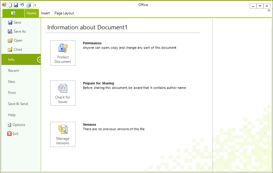 WinForms RadRibbonBar Backstage View Mode