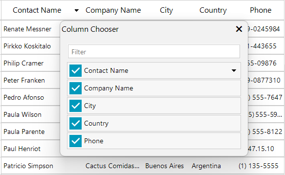 Checkbox Selection