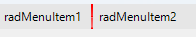 WinForms RadMenu Vertical Separator