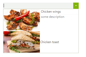 WinForms RadDropDownList Sample RadListDataItem and DescriptionTextListDataItem