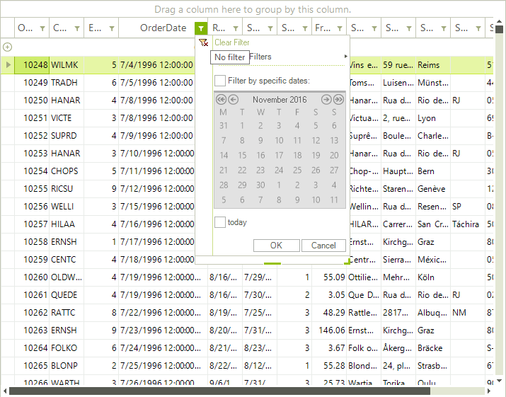 WinForms RadGridView Customizing Excel-like filtering popup