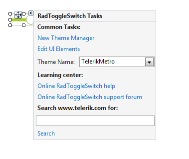 WinForms RadToggleSwitch Smart Tag