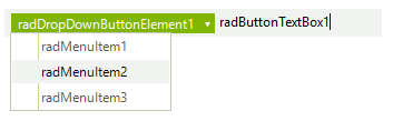 WinForms RadButtonTextBox RadDropDownButtonElement