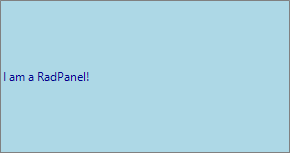 WinForms RadPanel Run-time