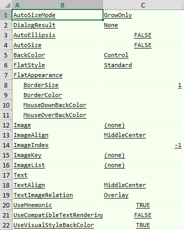 WinForms RadPropertyGrid Export Using Formating