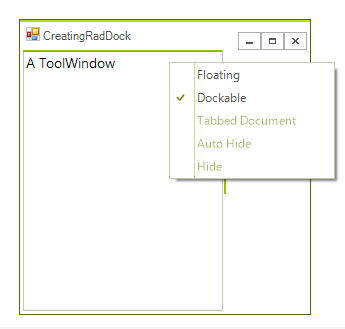 WinForms RadDock AllowedDockStates