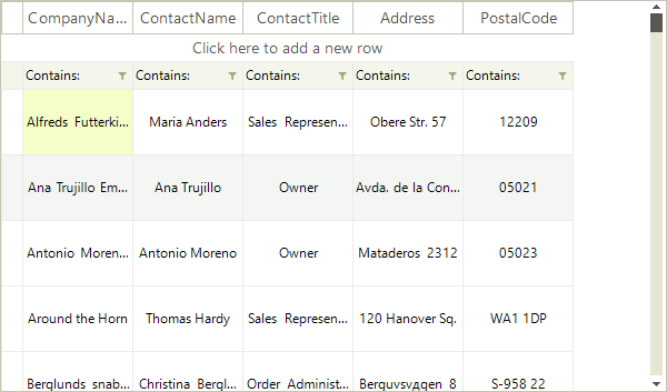 WinForms RadVirtualGrid Resizing All Data Rows