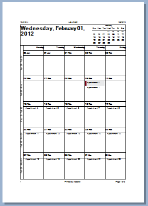 WinForms RadScheduler SchedulerMonthlyPrintStyle