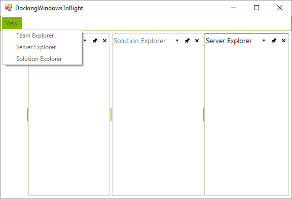 WinForms RadDock Windows are Docked To the Right