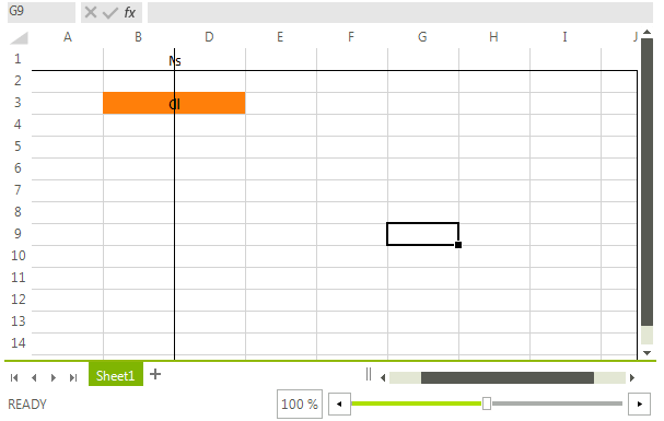 WinForms RadSpreadsheet Scrolled Freeze