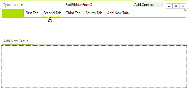 WinForms RadRibbonBar Dragging Tabs