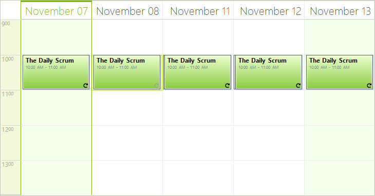 WinForms RadScheduler Multi Day View