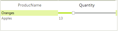 WinForms RadListView Custom track bar editor