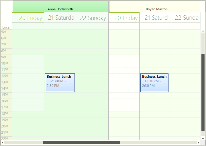 WinForms RadScheduler Multiple Resources