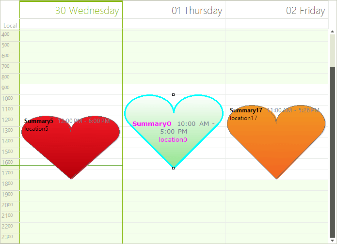 WinForms RadScheduler Custom Shapes
