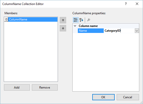 WinForms RadGridView CategoryID