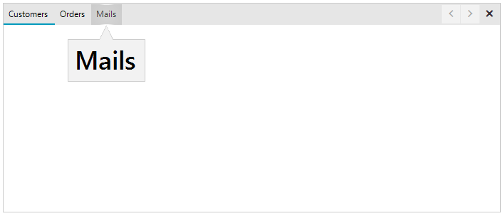 WinForms RadPageView Peek Window